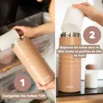 Béaba refroidisseur nomade lait maternel Pralin avec deux bouteilles de 240 ml