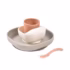 Béaba set vaisselle silicone 4 pièces Terracotta avec assiette et bol à ventouse, verre et cuillère