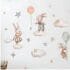 Bébé Safe sticker mural lapin avec nuages étoiles et ballons pour chambre bébé