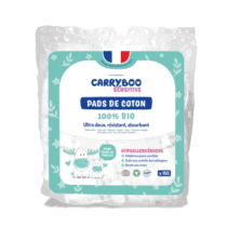 Carryboo Sensitive paquet de 150 pads de coton biologique pour toilette bébé