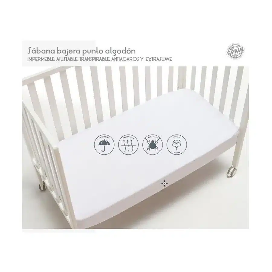 Interbaby Drap-Housse Imperméable et Respirant 80 × 130 cm