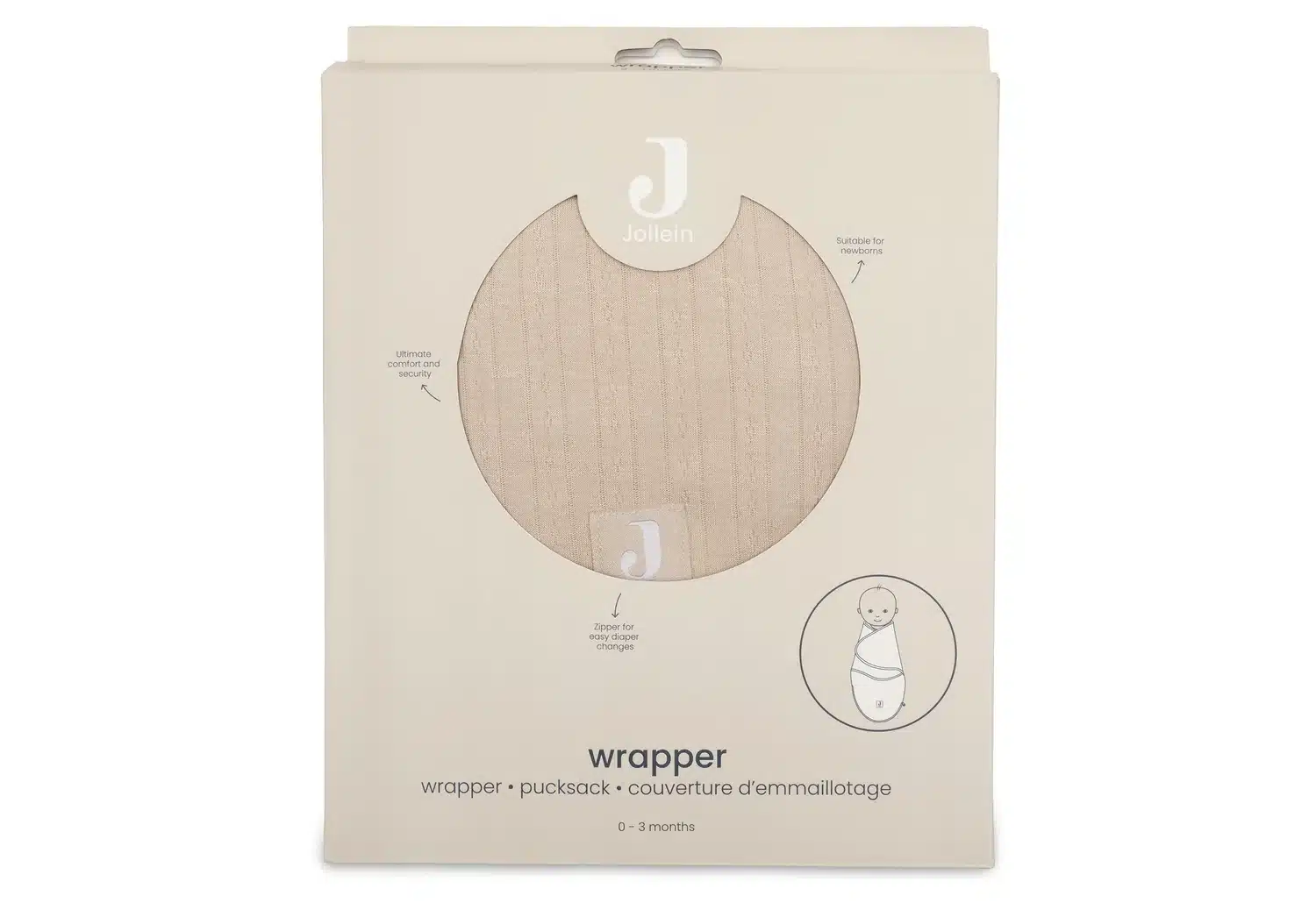 Jollein Gigoteuse Baby Wrapper 0-3 mois- Ajour Sand