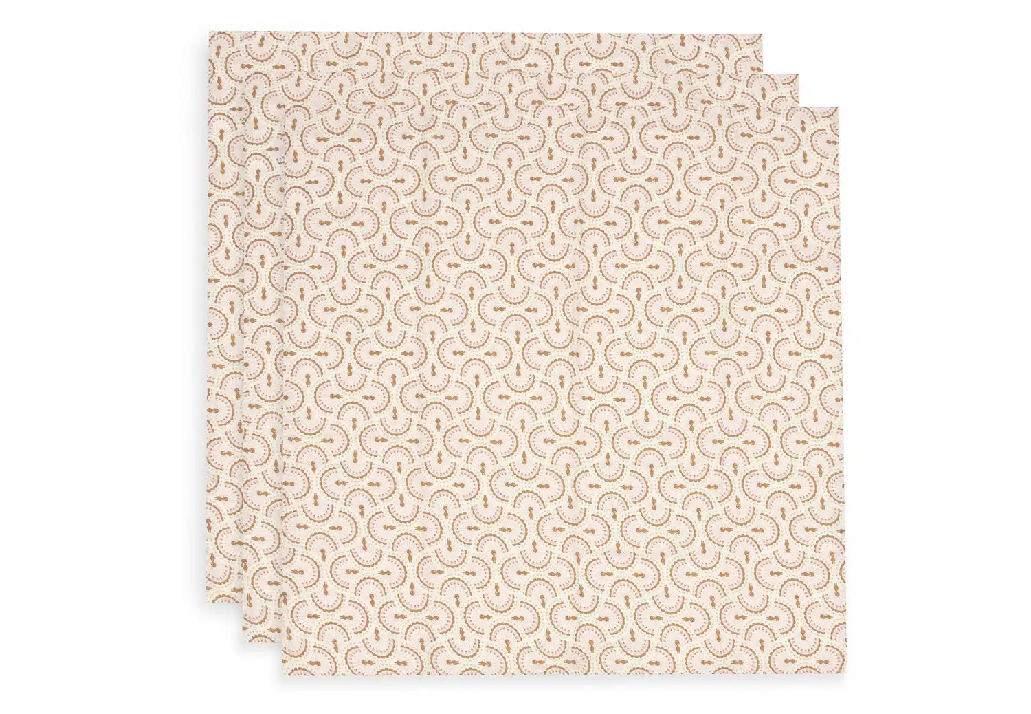 Jollein Lot de 3 Langes Gaze de Coton 70×70 cm – Soft Plumes