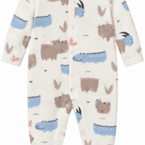 Les Chatounets Pyjama Bébé 6 Mois Écru à Motifs Animaux