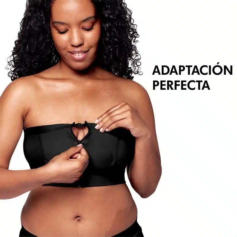Medela Bustier d’Extraction Mains Libres Hands-Free Noir Taille M avec Fermeture Zippée -2-bebemaman