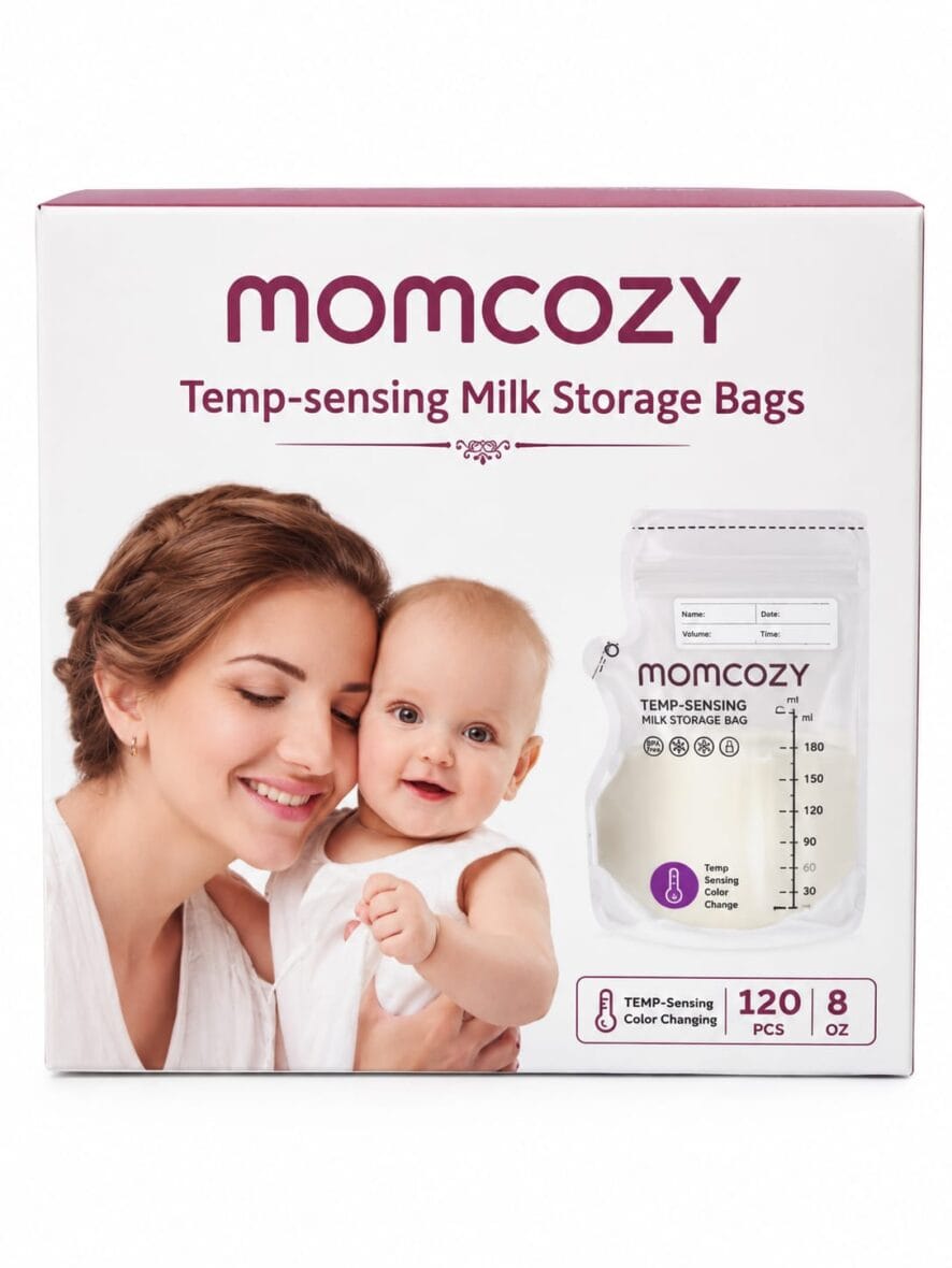 Momcozy Sachets de conservation du Lait Temp-sensing 120 unités