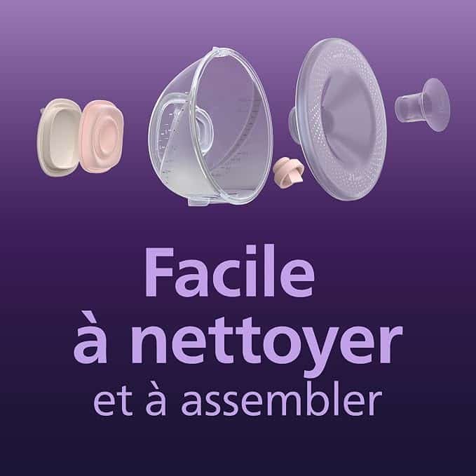 Philips Avent tire-lait électrique double mains libres SCF54711 avec deux coupelles de recueil -3-bebemaman