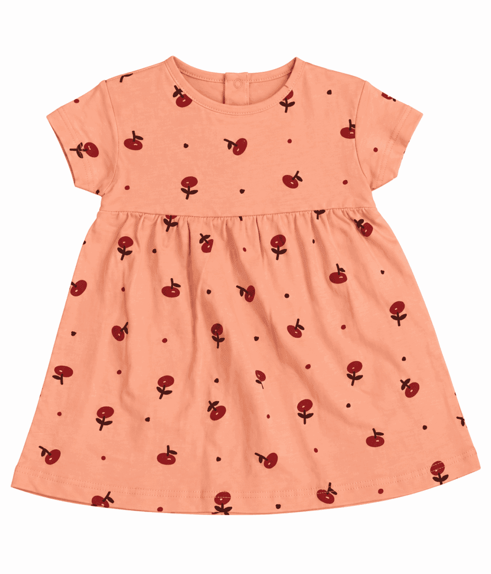 Robe Bébé Pêche à Motifs Cerises