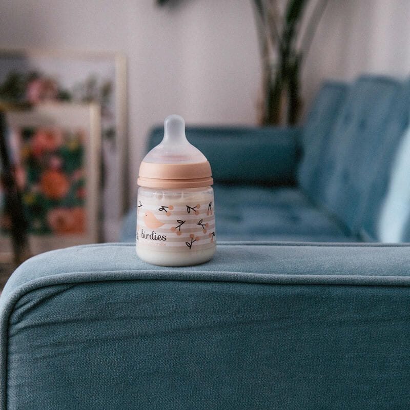 Suavinex biberon Birdies rose 150 ml avec tétine symétrique SX Pro débit lent -3-bebemaman
