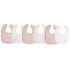 Trois Kilos Sept Lot de 6 Bavoirs 1er Âge Blanc Rose