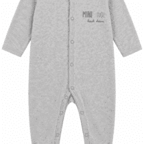Trois Kilos Sept Pyjama Velours Mini Nous Gris 3 Mois 60 cm
