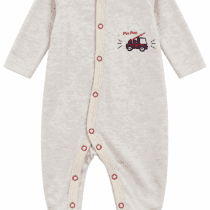 Trois Kilos Sept pyjama bébé 3 mois 60 cm gris motif camion de pompier